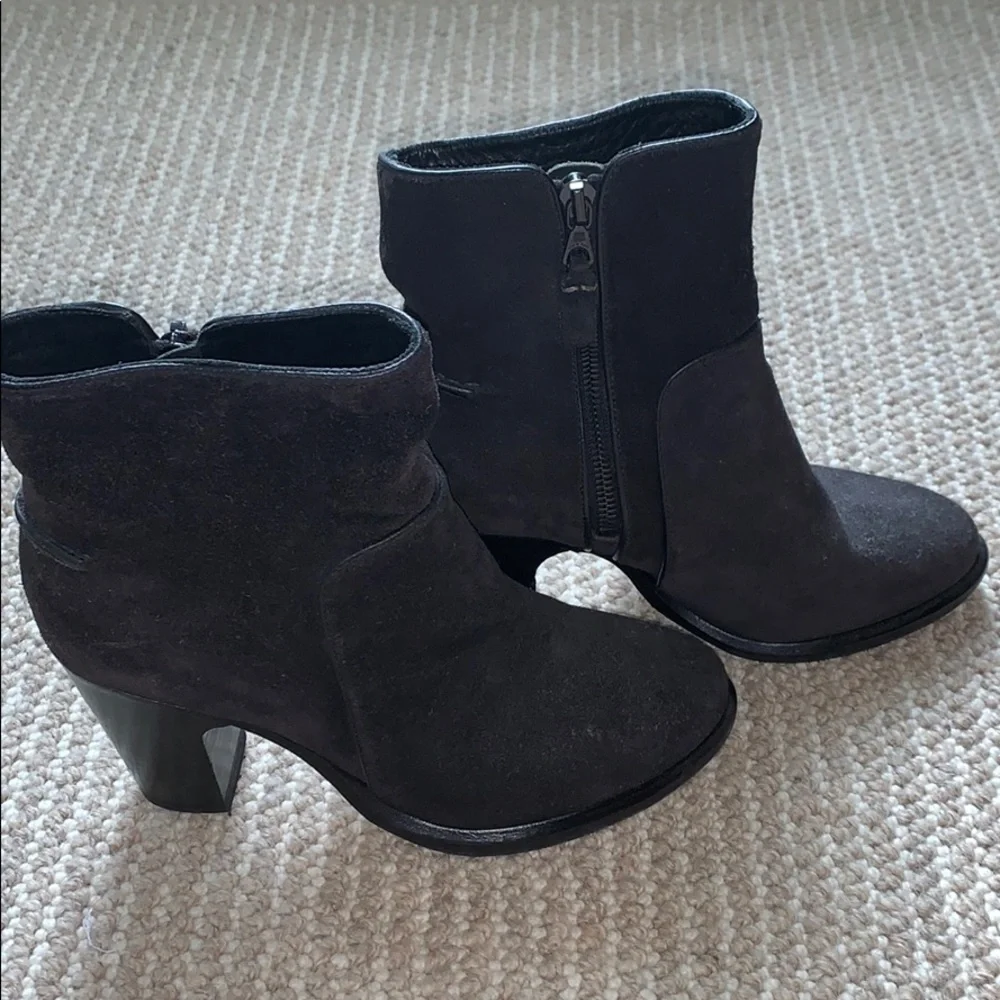 rag & bone Black Suede Ankle Booties